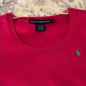 Ralph Lauren Sport Pink Blouse in size L